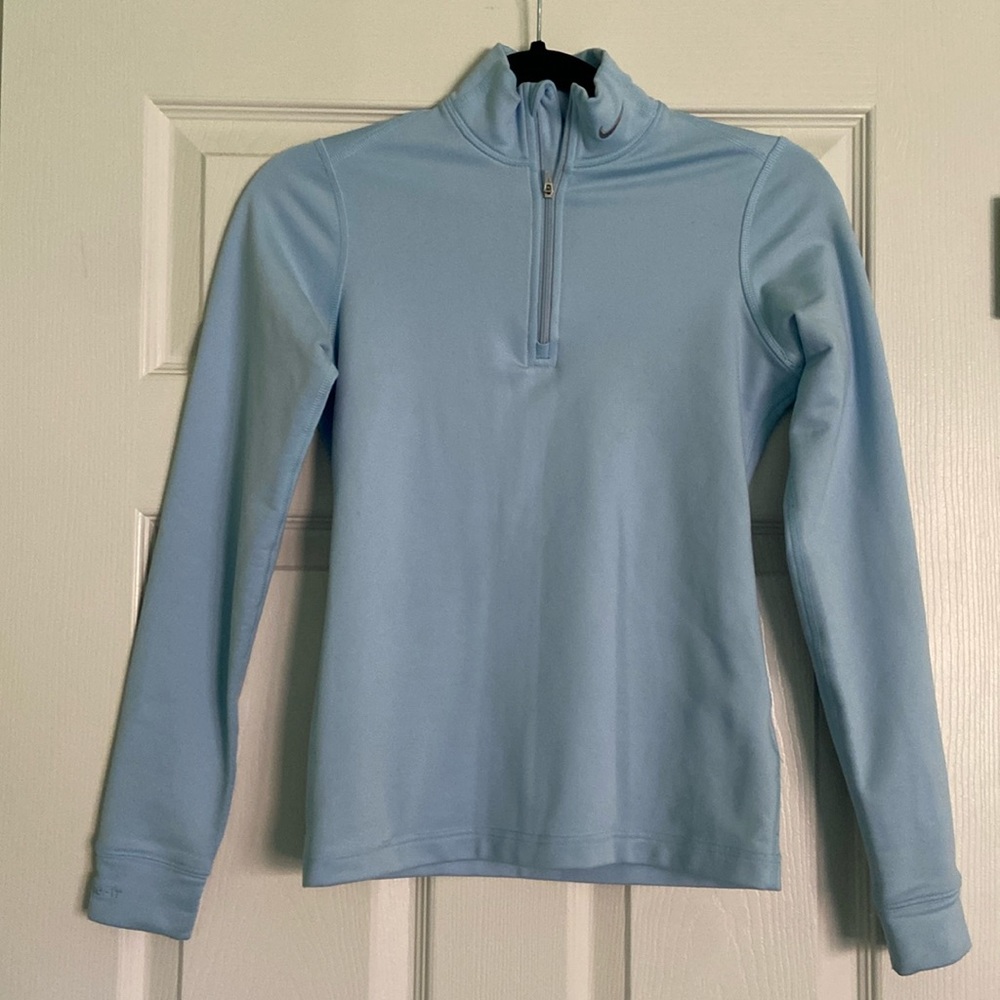 Nike Fit Dry Fleece-lined Blue Quarterzip